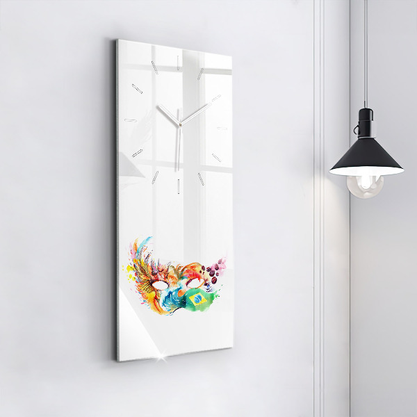 Reloj de vidrio vertical Cultura - Bandera de Brasil - espejomat.es