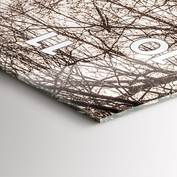 Reloj de cristal vertical Camino forestal en sepia - espejomat.es