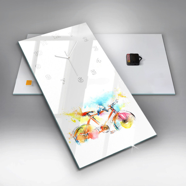 Reloj vertical Bicicleta pintada - espejomat.es