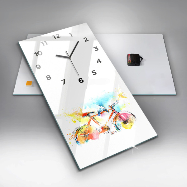 Reloj vertical Bicicleta pintada - espejomat.es