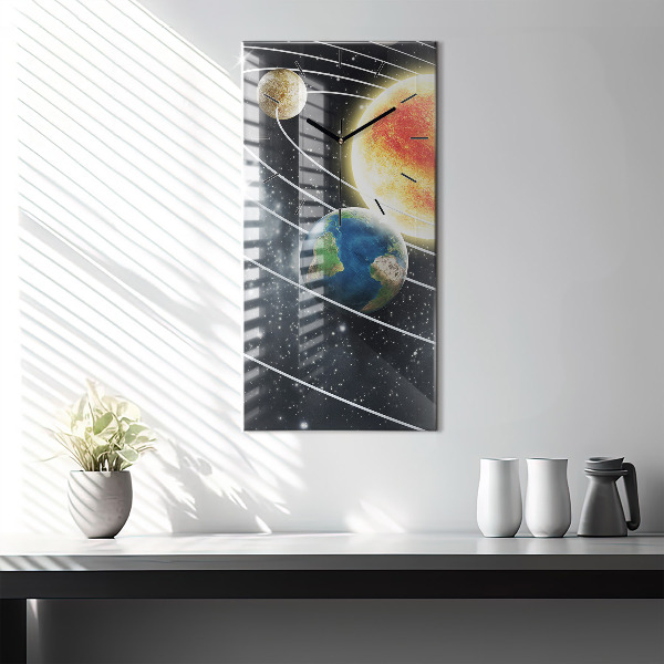 Reloj vertical Sistema solar - espejomat.es