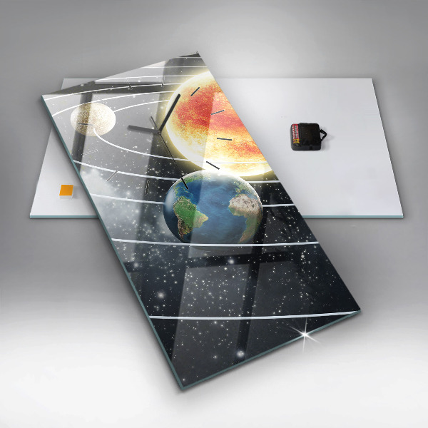 Reloj vertical Sistema solar - espejomat.es