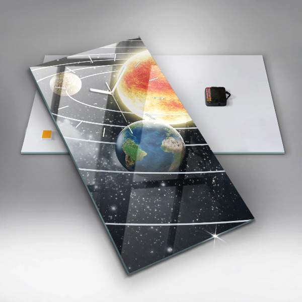Reloj vertical Sistema solar - espejomat.es
