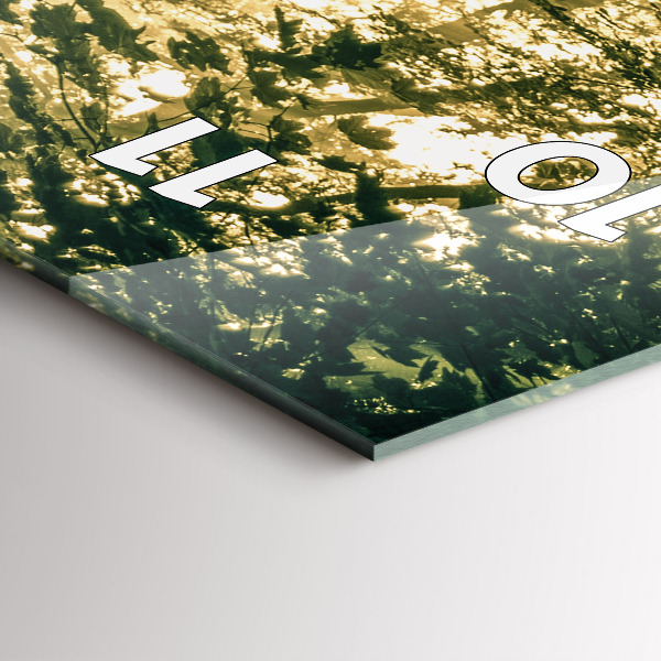 Reloj de vidrio vertical Bosque de rayos de sol - espejomat.es