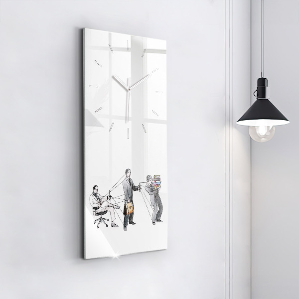 Reloj de cristal vertical Gente marioneta - espejomat.es