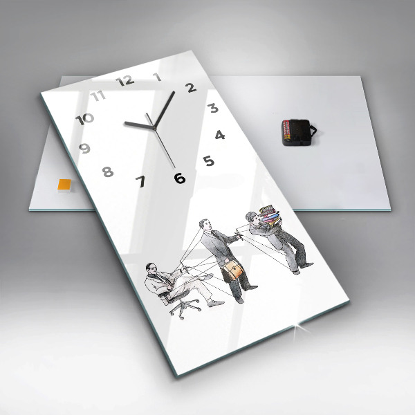 Reloj de cristal vertical Gente marioneta - espejomat.es