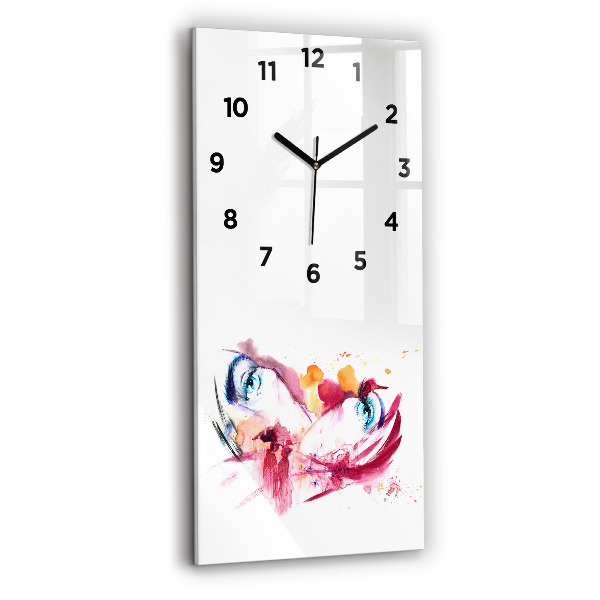 Reloj de cristal vertical Pareja romántica - espejomat.es