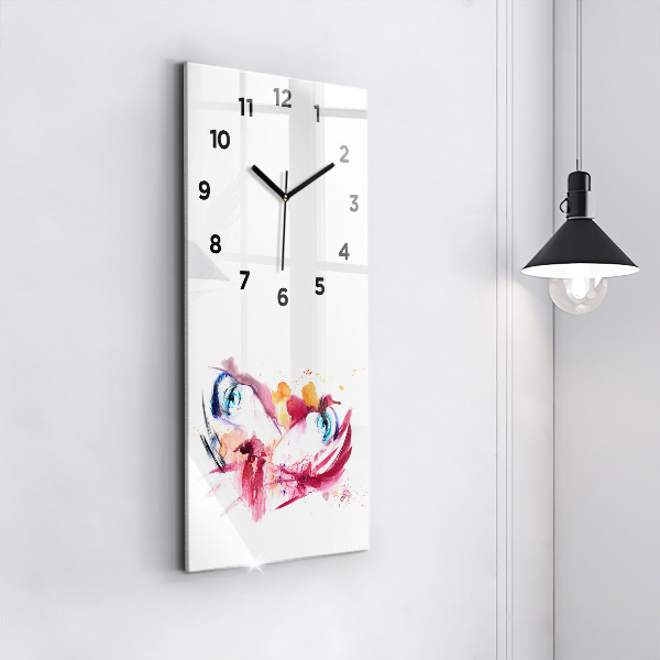 Reloj de cristal vertical Pareja romántica - espejomat.es
