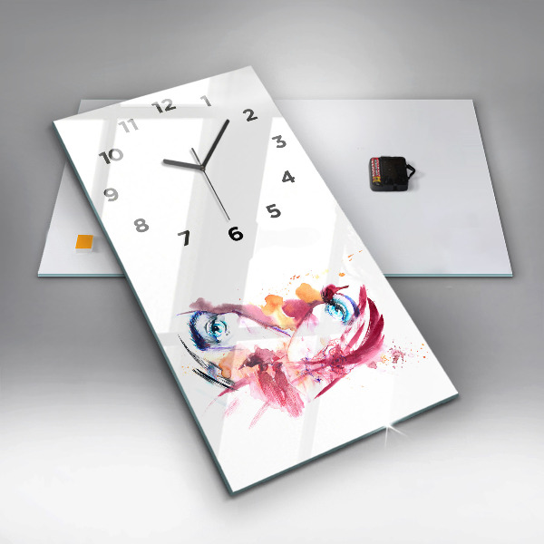 Reloj de cristal vertical Pareja romántica - espejomat.es