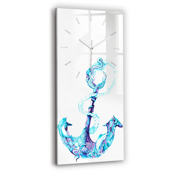 Reloj de cristal vertical Ancla de mar - espejomat.es