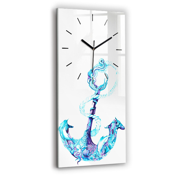 Reloj de cristal vertical Ancla de mar - espejomat.es