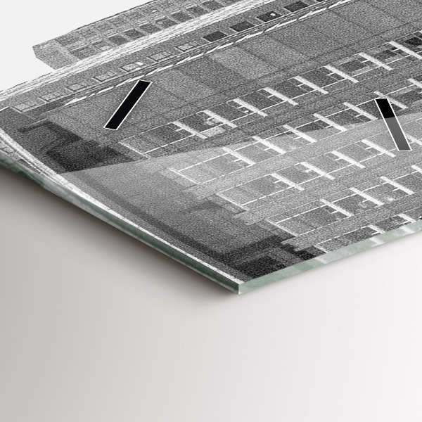 Reloj de vidrio vertical Calles de Chicago - espejomat.es