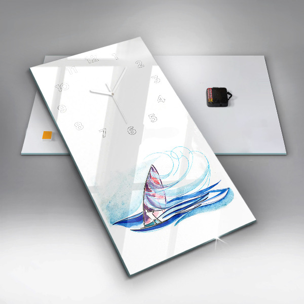 Reloj vertical Tabla de surf - espejomat.es