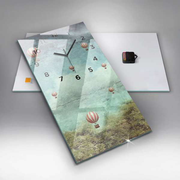 Reloj de cristal vertical Globos - espejomat.es