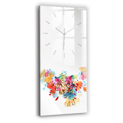 Reloj vertical Gato salvaje abstracto - espejomat.es