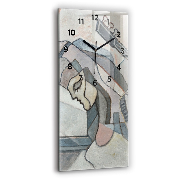 Reloj de cristal vertical Pintura abstracta - espejomat.es