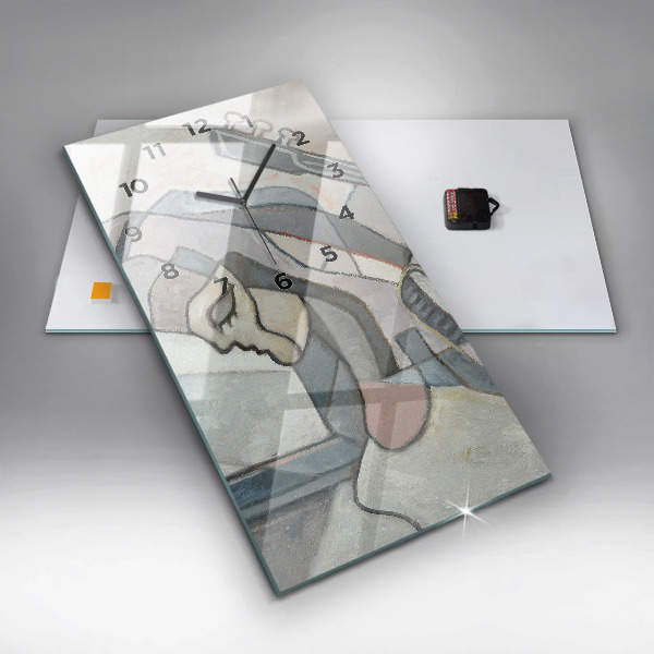 Reloj de cristal vertical Pintura abstracta - espejomat.es