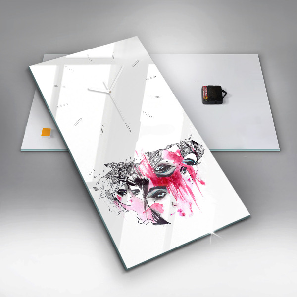 Reloj vertical Muchas caras abstracto - espejomat.es