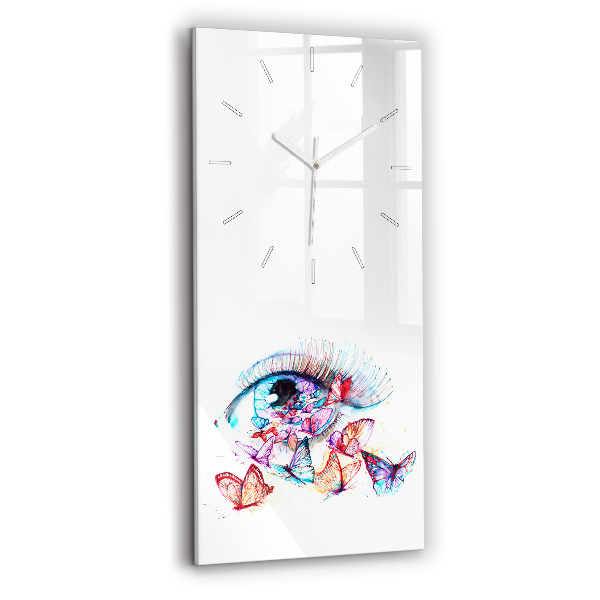 Reloj vertical Mariposas de ojos de colores - espejomat.es