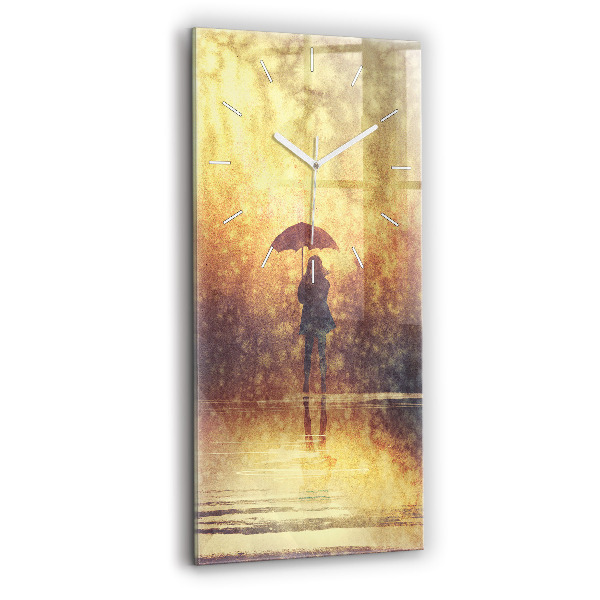 Reloj de cristal vertical Mujer con paraguas - espejomat.es