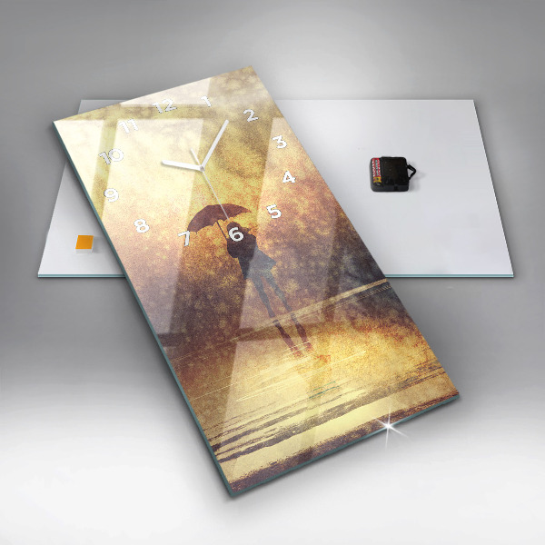 Reloj de cristal vertical Mujer con paraguas - espejomat.es