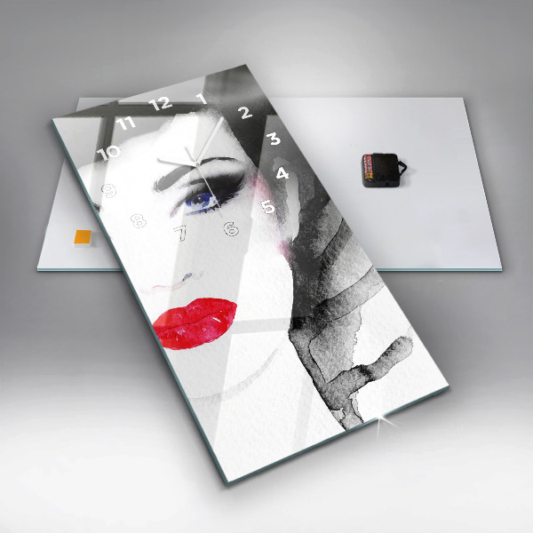 Reloj vertical Retrato de mujer - espejomat.es