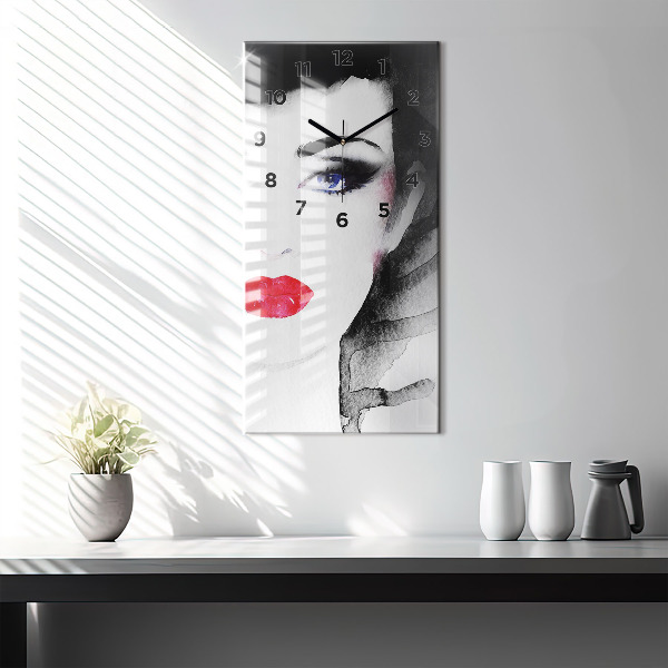 Reloj vertical Retrato de mujer - espejomat.es