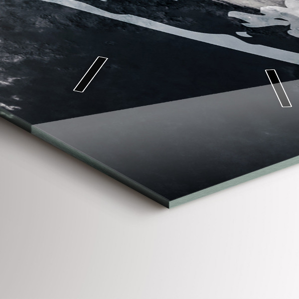 Reloj de vidrio vertical Mujer - acuarela - espejomat.es