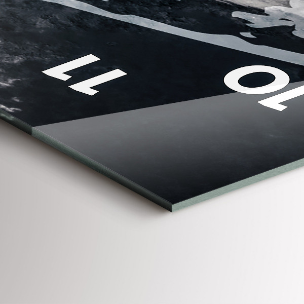 Reloj de vidrio vertical Mujer - acuarela - espejomat.es