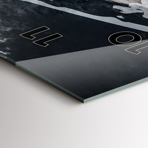 Reloj de vidrio vertical Mujer - acuarela - espejomat.es