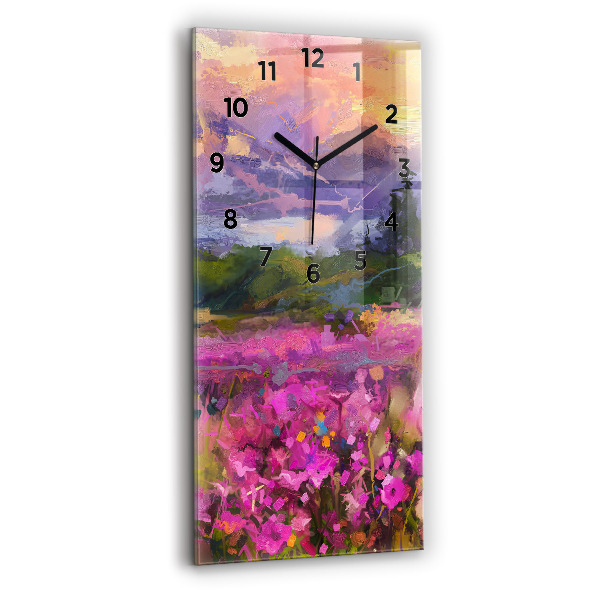 Reloj vertical Paisaje de naturaleza y flores - espejomat.es