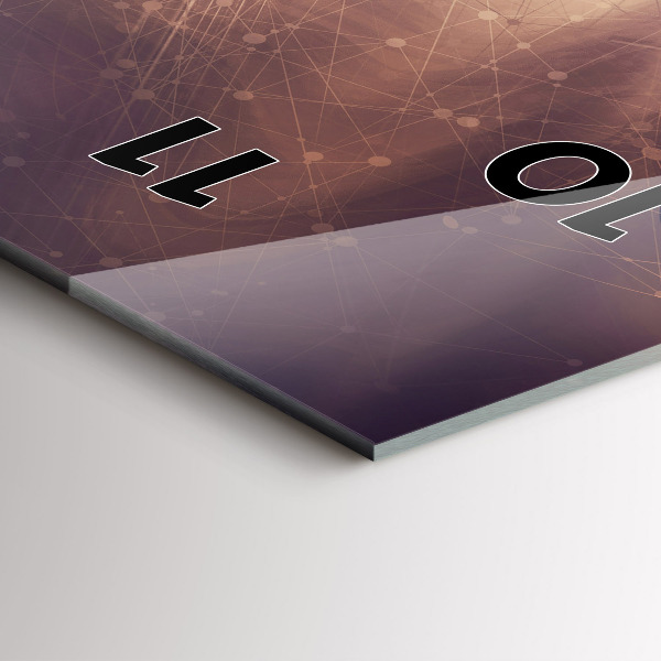 Reloj de vidrio vertical Mecanismo abstracto - espejomat.es