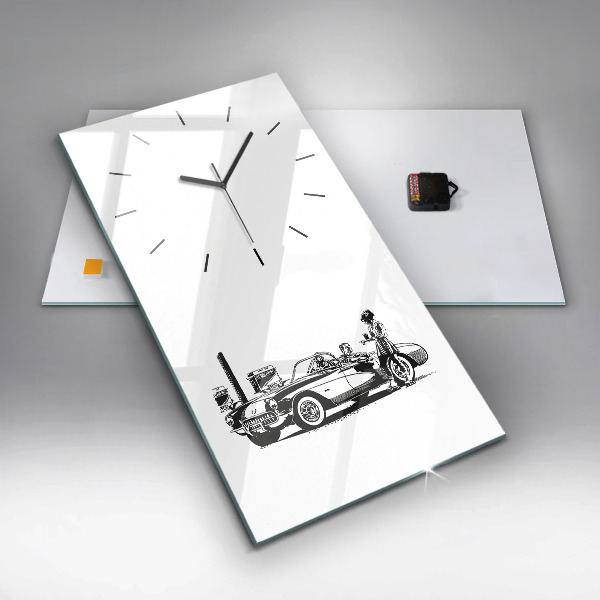Reloj de cristal vertical Ilustración retro - espejomat.es