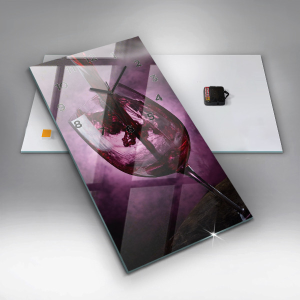 Reloj de cristal vertical Copa de vino - espejomat.es