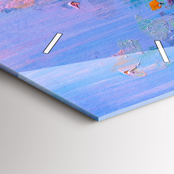 Reloj de cristal vertical Flores en un jarrón - espejomat.es