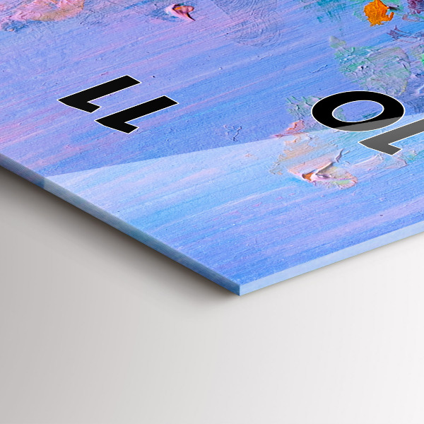 Reloj de cristal vertical Flores en un jarrón - espejomat.es