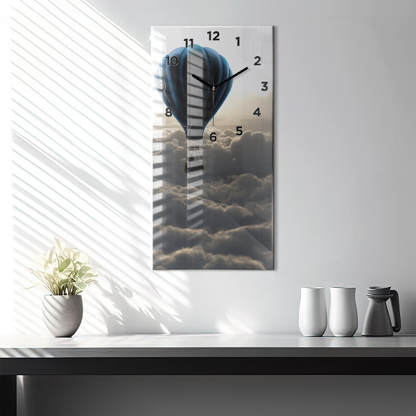 Reloj de vidrio vertical Globo en el cielo - espejomat.es