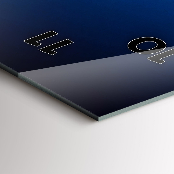 Reloj de cristal vertical Avión Nubes - espejomat.es