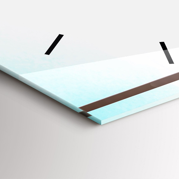 Reloj de vidrio vertical Hombre en el aeropuerto - espejomat.es