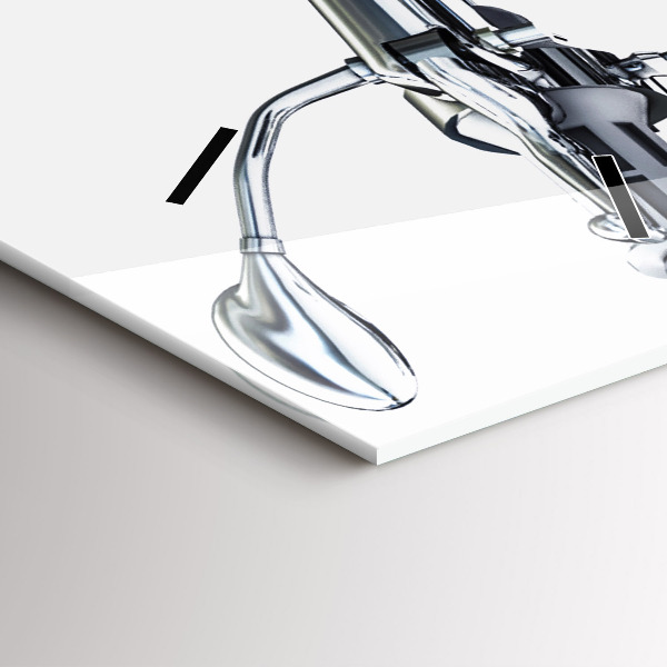 Reloj de vidrio vertical Moto negra - espejomat.es