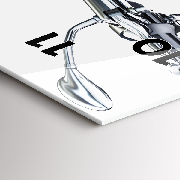 Reloj de vidrio vertical Moto negra - espejomat.es