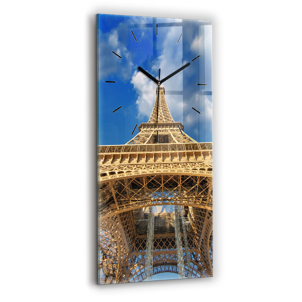 Reloj de cristal vertical Francia Torre Eiffel - espejomat.es