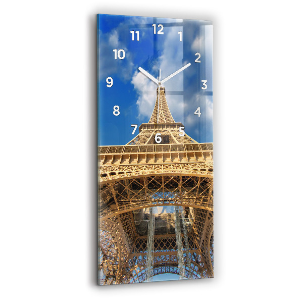 Reloj de cristal vertical Francia Torre Eiffel - espejomat.es