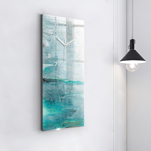Reloj de cristal vertical Óleo textura abstracta - espejomat.es