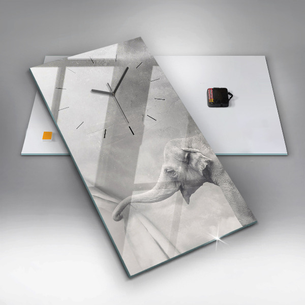 Reloj de cristal vertical Elefante - espejomat.es