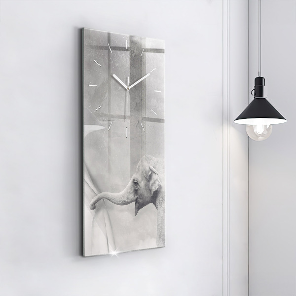 Reloj de cristal vertical Elefante - espejomat.es