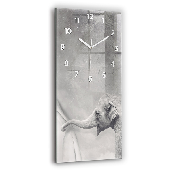 Reloj de cristal vertical Elefante - espejomat.es