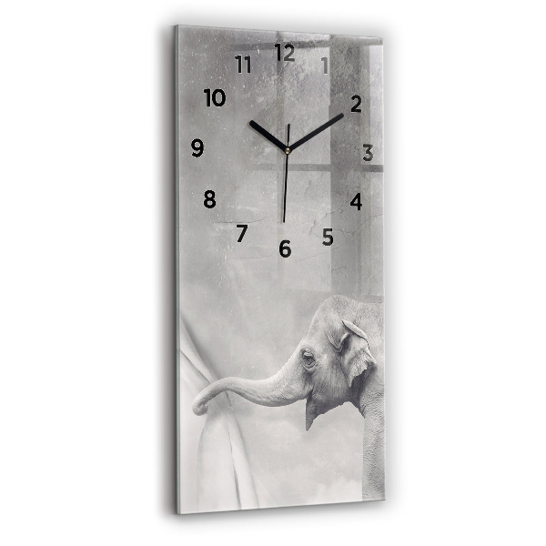 Reloj de cristal vertical Elefante - espejomat.es