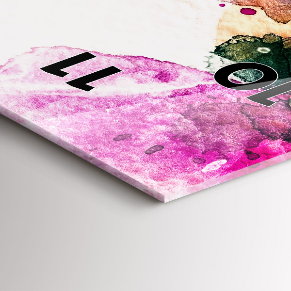 Reloj de cristal vertical Rostro abstracto de mujer - espejomat.es