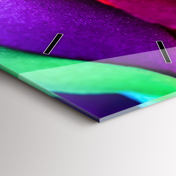 Reloj de vidrio vertical Rosa arco iris - espejomat.es